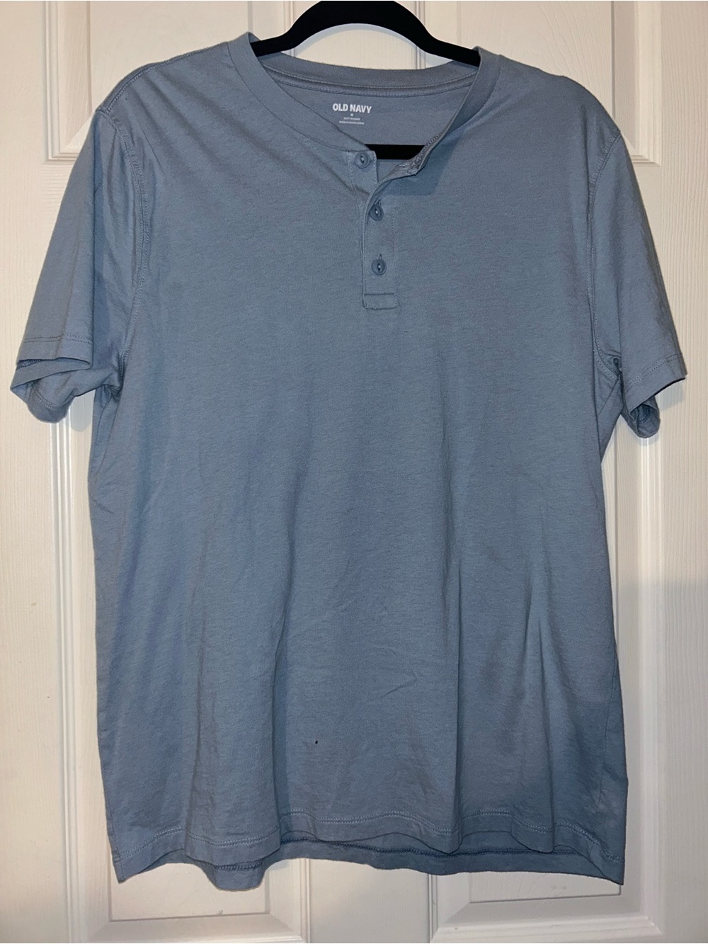 Old Navy Men's Sky Blue Henley Polo